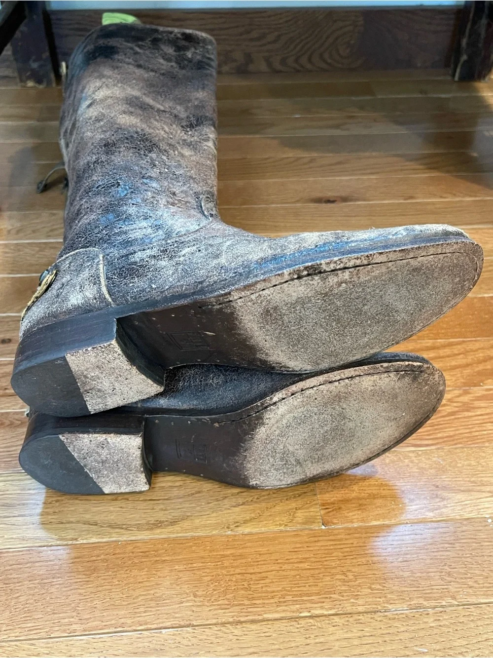 Frye distressed leather